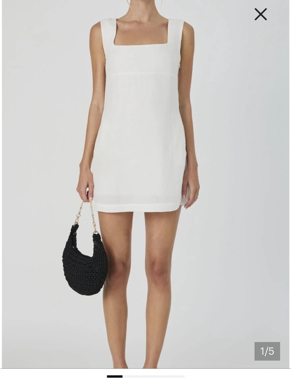 French Connection Cream Birdie Sleeveless Mini Dress